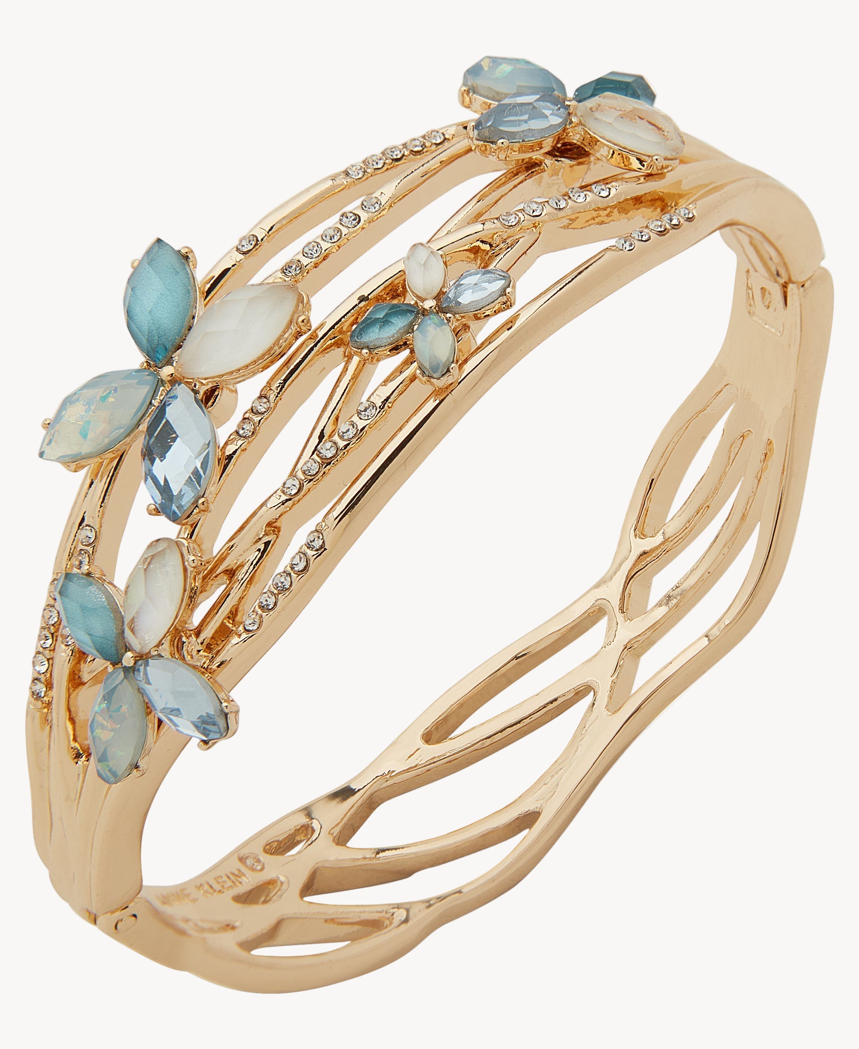 سوار آن كلاين جوليري 01B00714 مزين بالكريستال الزهري بمفصلات