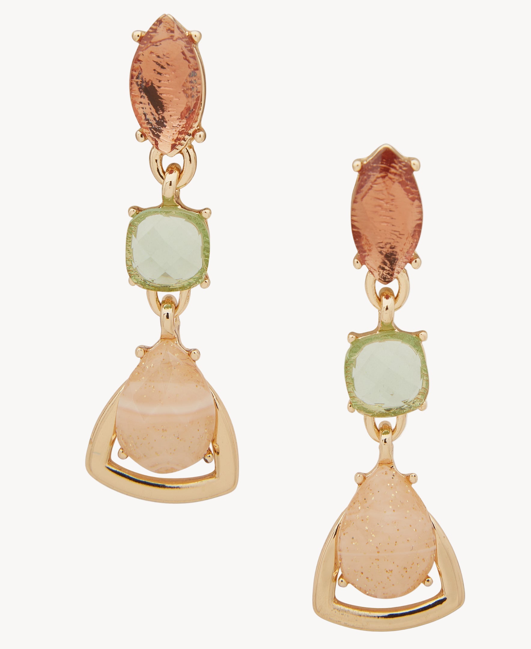 أقراط متدلية من حجر متعدد الألوان من آن كلاين جوليري 01G00849