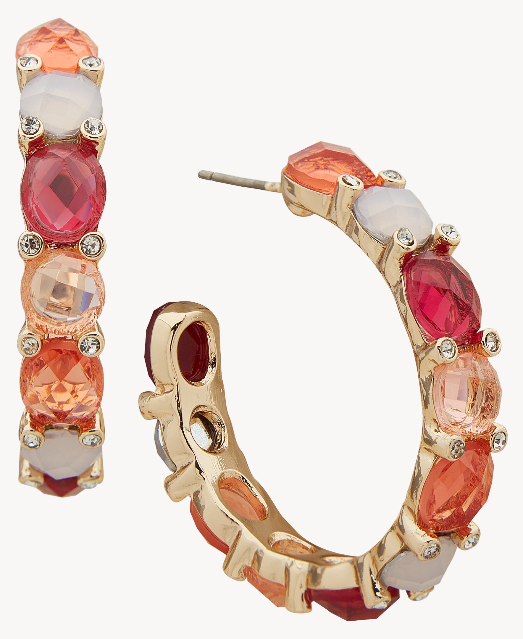 Anne Klein Jewelry 01G00912 Sunset Gemstone Hoop Earrings