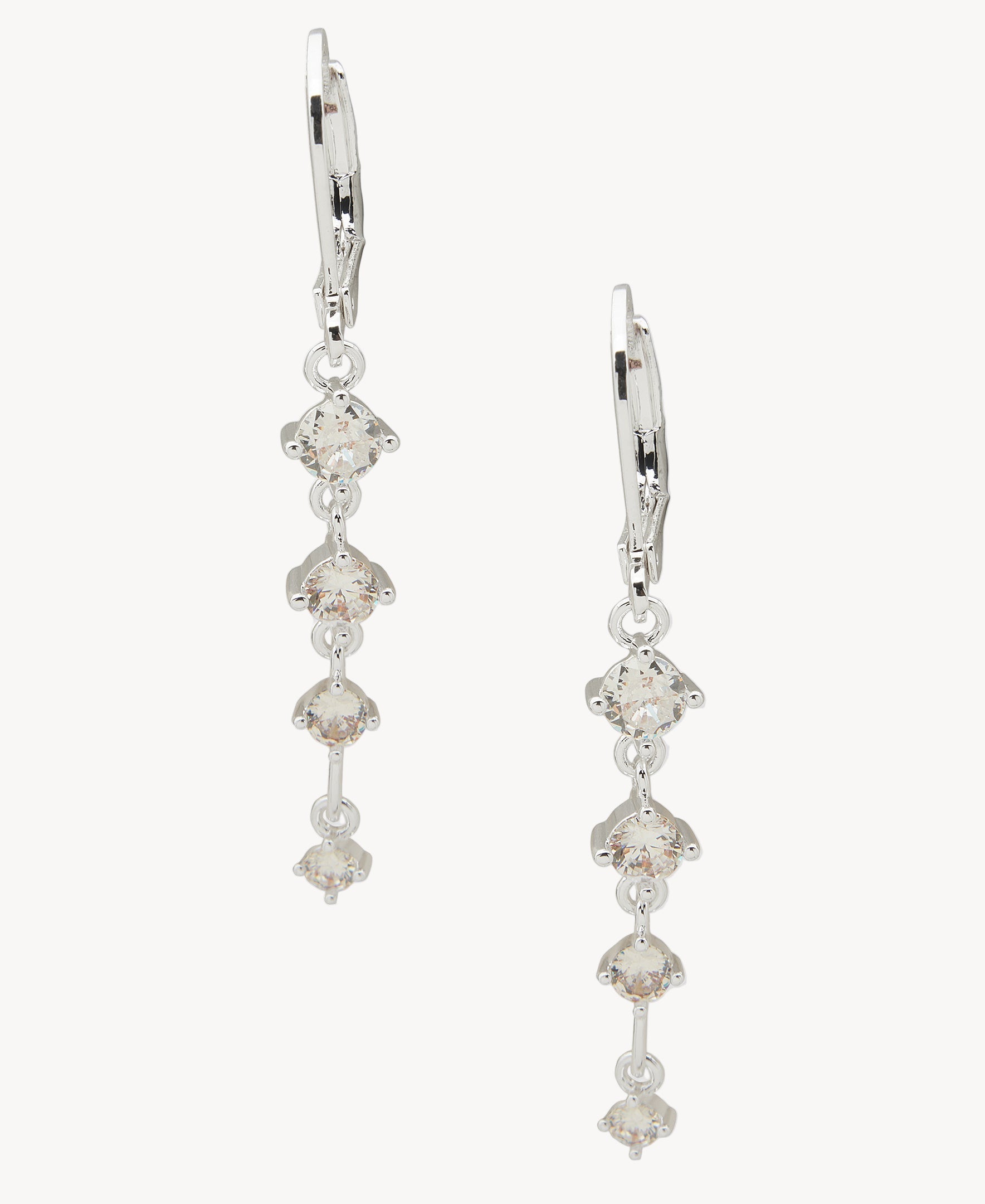 Anne Klein Jewelry 01G00954 Silver Crystal Drop Earrings