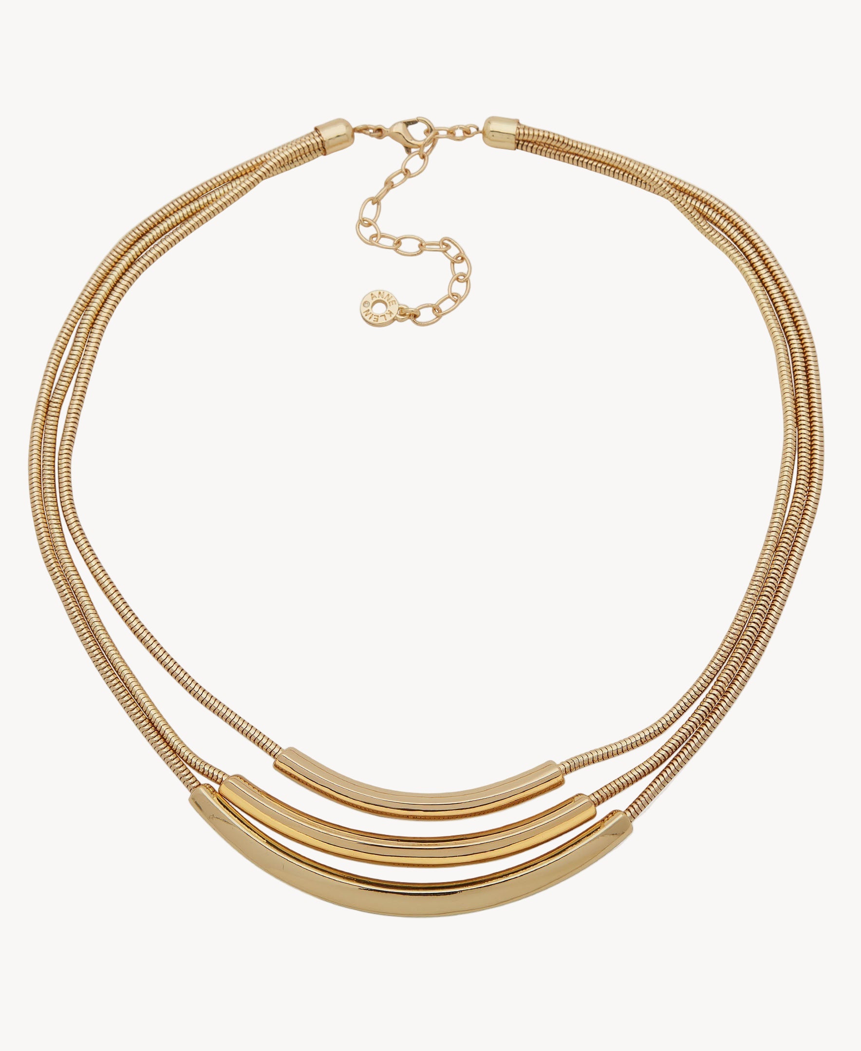 قلادة ذهبية بثلاث خيوط من آن كلاين جوليري 01N00462
