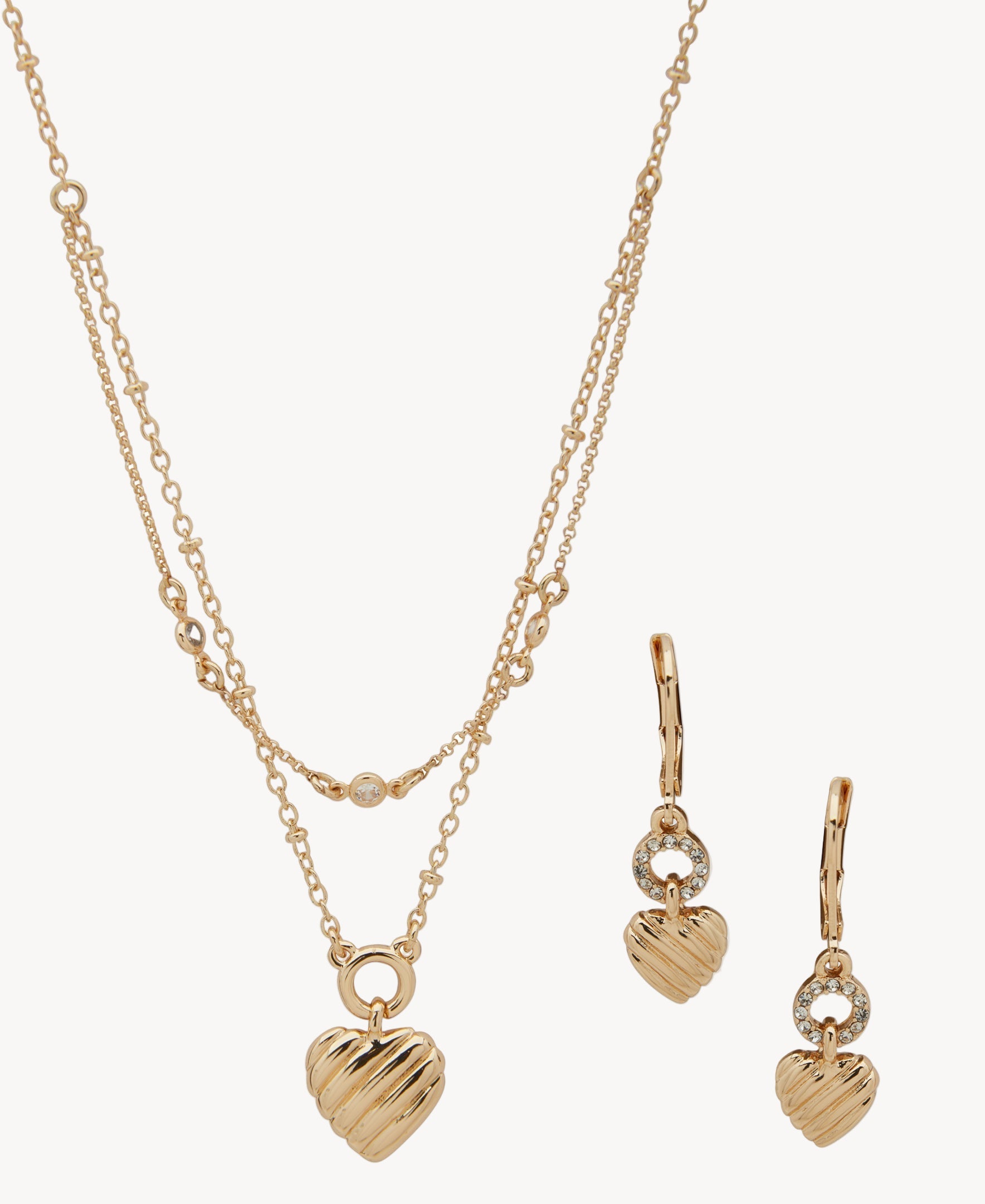 طقم أقراط وقلادة آن كلاين 01S00259