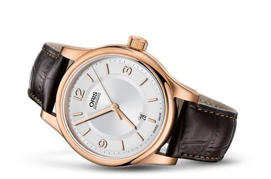 Oris 01 733 7594 4831-07 62012  Classic Date Silver Dial Brown Leather Men's Watch