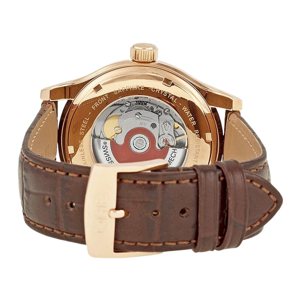 Oris  01 7337594 4831-07 6 2012 Classic Date Silver Dial Brown Leather Men's Watch