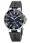 Oris  01 7337766 4135-074 22 64FC Aquis Date Automatic Blue Dial Rubber Strap Men's Watch