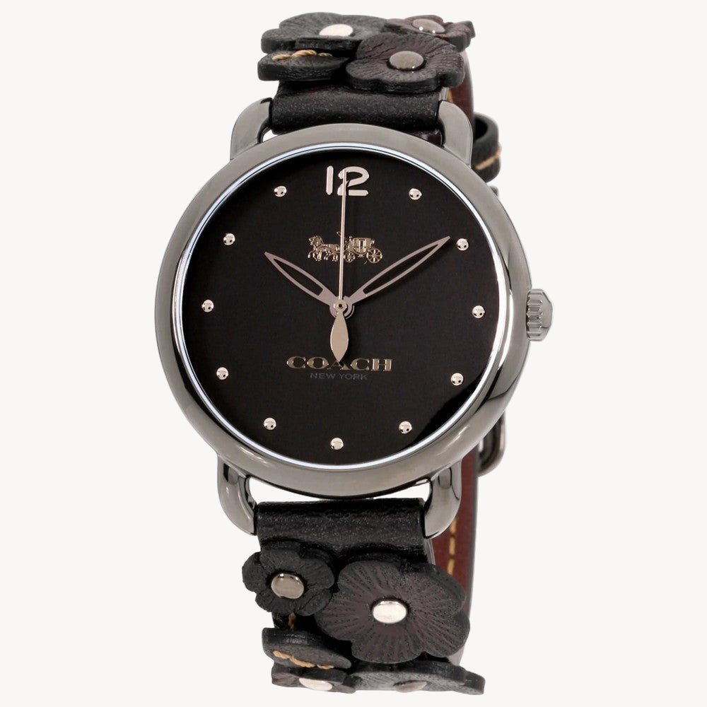Coach, Delancey, Women's Watch, Stainless Steel Case, Leather Strap, Quartz, 14502745
Movement: Quartz
Case Width: 36.0 mm
Water Resistance: 30 m (100 feet)