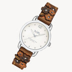 ساعة كوتش ديلانسي الجلدية النسائية باللون البني - 14502761