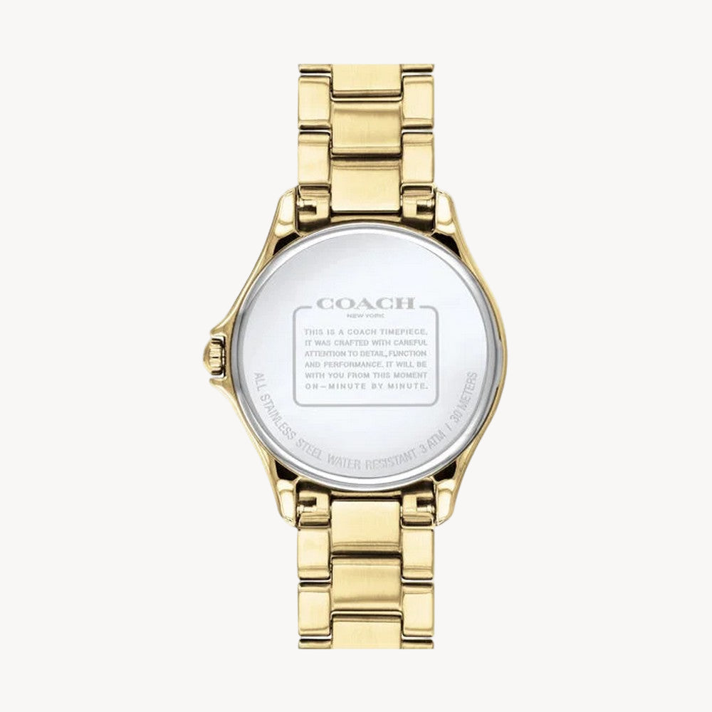 ساعة كوتش سبورت كريستال النسائية العصرية