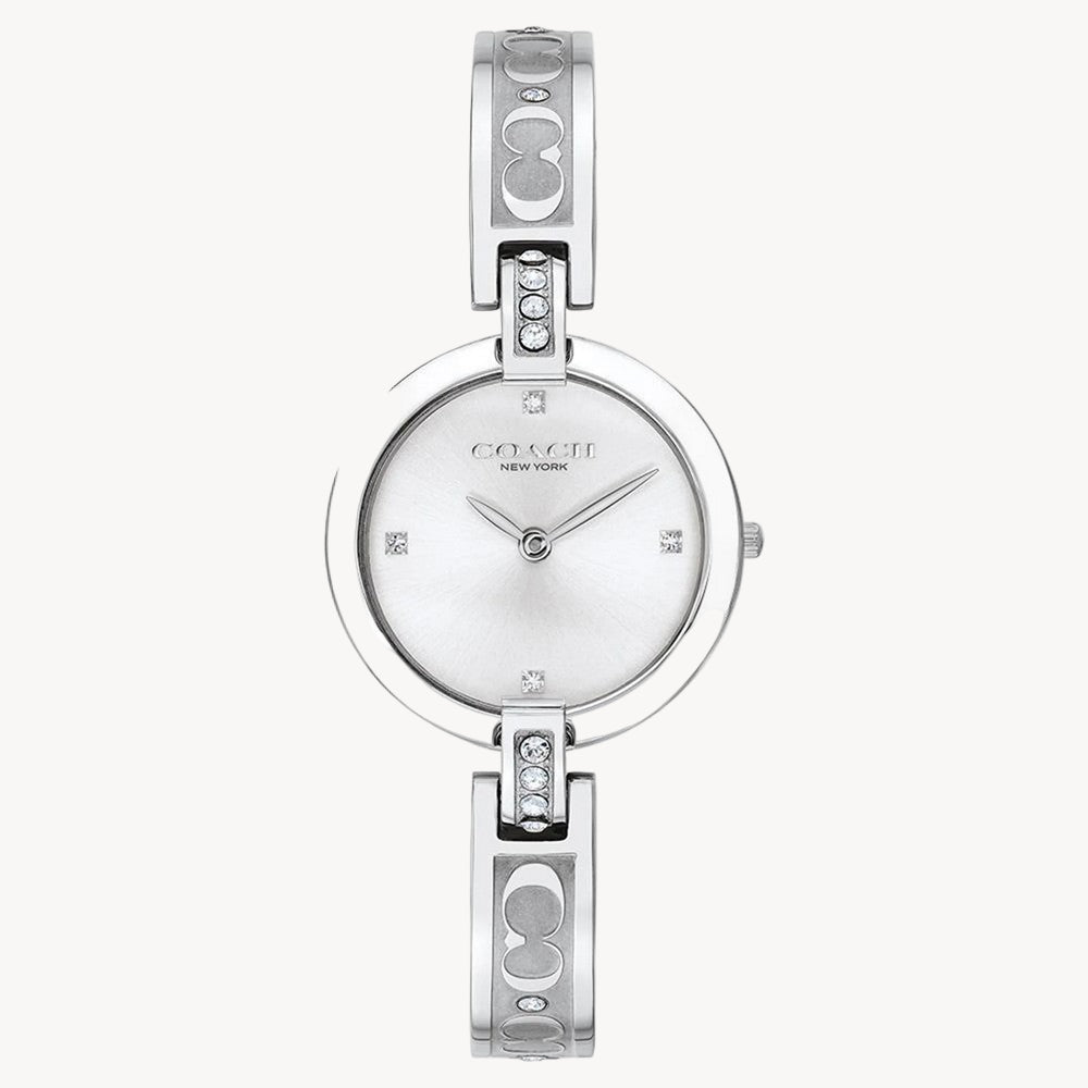 Movement Type: Quartz
Case Diameter: 26.00 mm
Case Thickness: 7.20 mm
Band Width: 8.00 mm
Case Material: Stainless Steel With Crystal
Crystal Material: Mineral
Strap Material: Stainless Steel With Crystal
Water Resistance: 3 Atm
Clasp Type: Jewelry Clasp