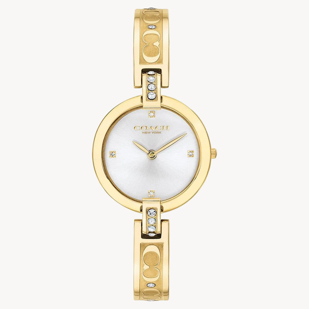 Movement Type: Quartz
Case Diameter: 26.00 mm
Case Thickness: 7.20 mm
Band Width: 8.00 mm
Case Material: Ionic Thin Gold 1 Stainless Steel With Crystal
Crystal Material: Mineral
Strap Material: Ionic Thin Gold 1 Stainless Steel With Crystal
Water Resistance: 3 Atm
Clasp Type: Jewelry Clasp