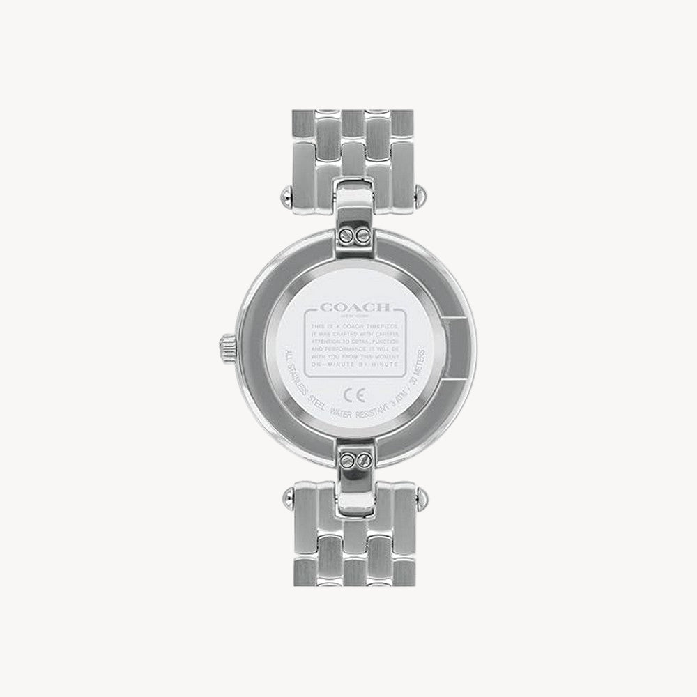 ساعة كوتش النسائية التناظرية ذات الميناء الأبيض - CO14503319