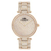 Coach 14503428 Park Quartz Crystal Carnation Gold Dial Ladies Watch