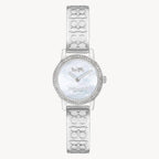 Movement Type: Quartz
Case Diameter: 22.00 mm
Case Thickness: 5.55 mm
Band Width: 10.00 mm
Case Material: Stainless Steel With Crystal
Crystal Material: Mineral
Strap Material: Stainless Steel
Water Resistance: 3 Atm
Clasp Type: Jewelry Clasp