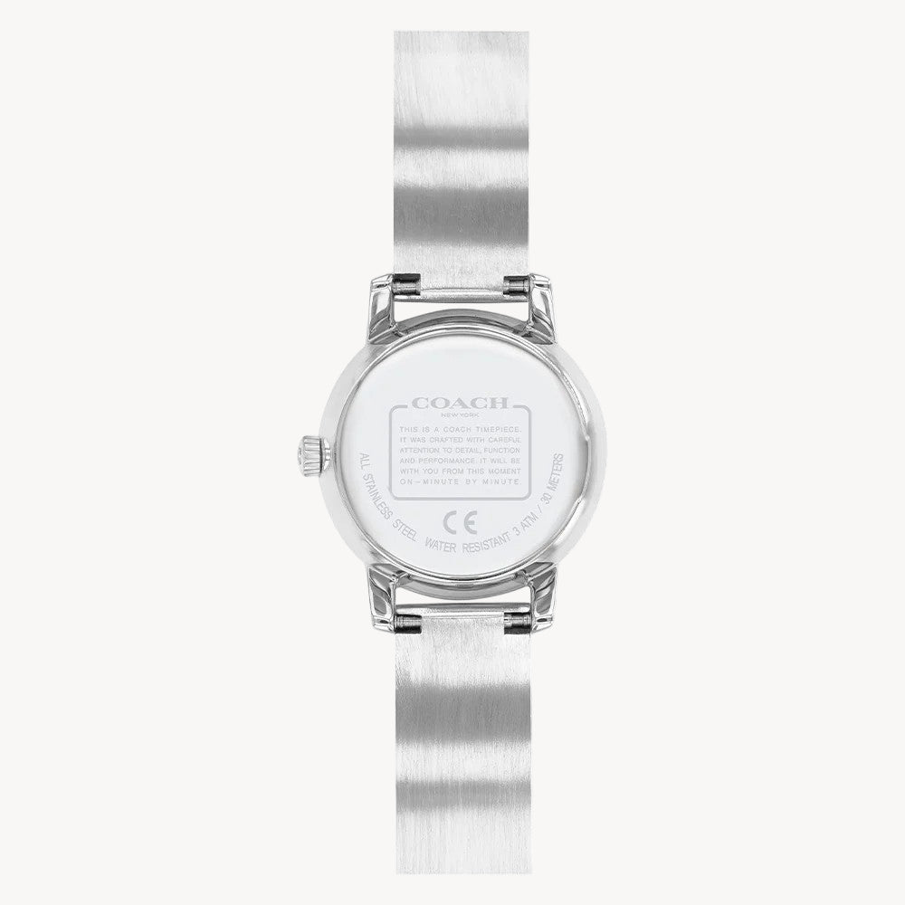 ساعة كوتش سيجنتشر سي للسيدات من الفولاذ الفضي مع كريستالات - 14503496