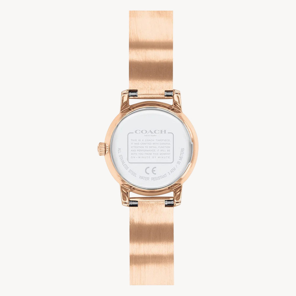 ساعة كوتش سيجنتشر سي للسيدات من الذهب الوردي والفولاذ والكريستال - 14503498