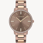 3 ATM Water Resistance
Ionic Plated Brown 5 Steel & Ionic Plated Rose Gold Steel
Coffee Dial
Push-Button Deployment Clasp