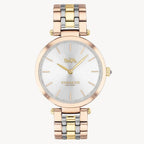 Named for the glamorous New York City street, the Park watch is an elegant style perfect for day or night. Featuring a mix of metals to match any look, this carnation gold tone, stainless steel and gold tone bracelet style is finished with sparkling Swarovski® crystals on the dial.