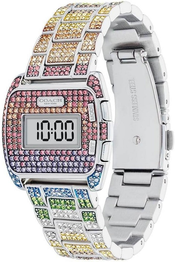 Coach 14504133 Darcy Rainbow Crystal Accent Quartz Digital Ladies Watch
