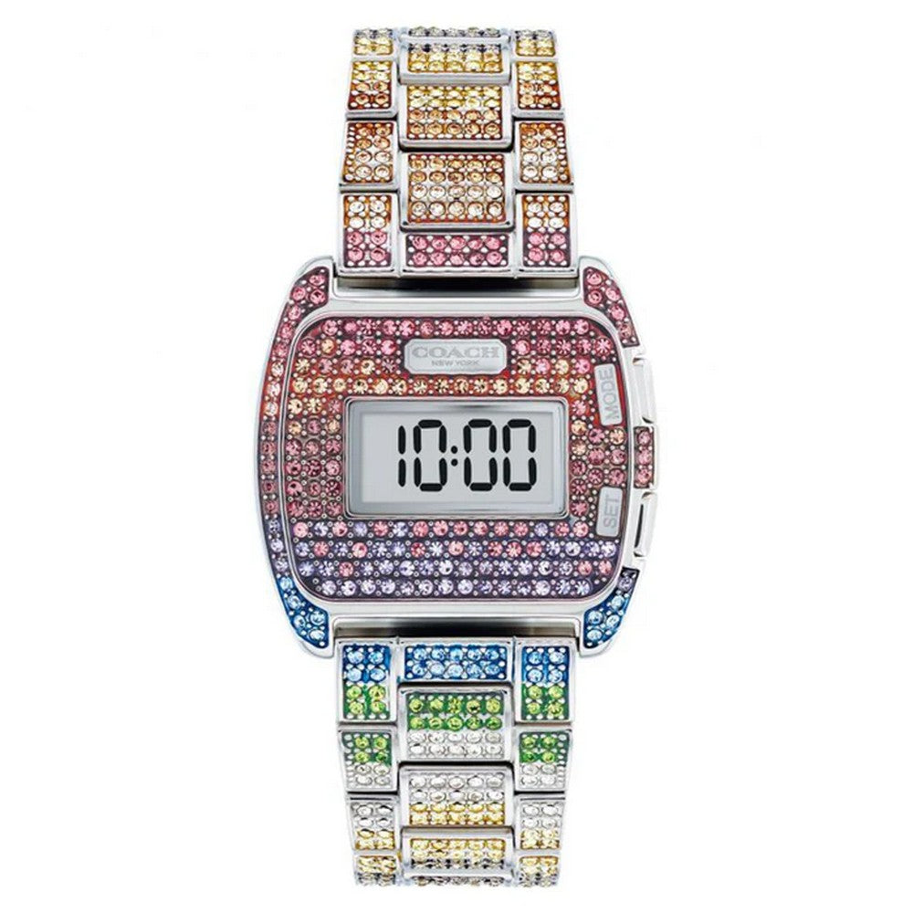 Coach 14504133 Darcy Rainbow Crystal Accent Quartz Digital Ladies Watch