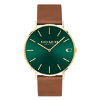 ساعة كوتش تشارلز جرين للرجال من الجلد 14602435