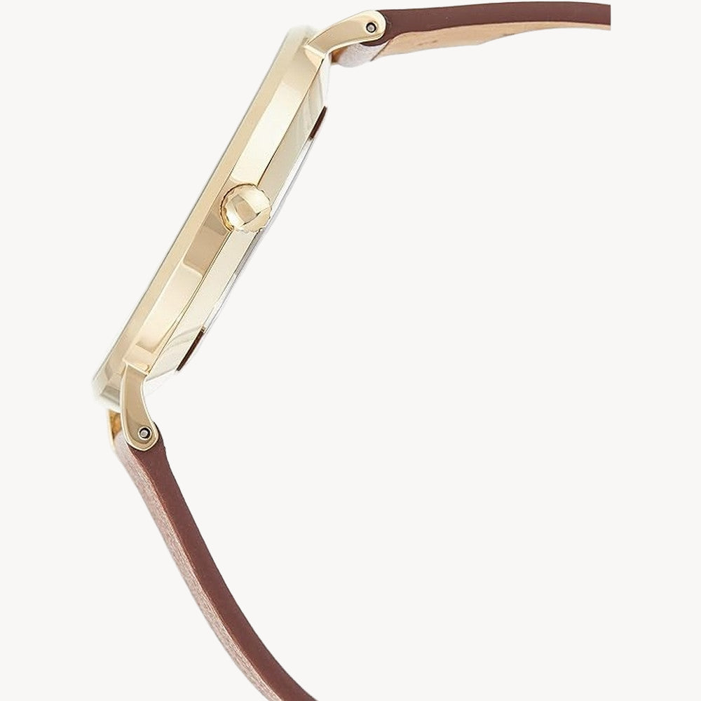 ساعة كوتش للرجال كوارتز، جلد بني - 14602473