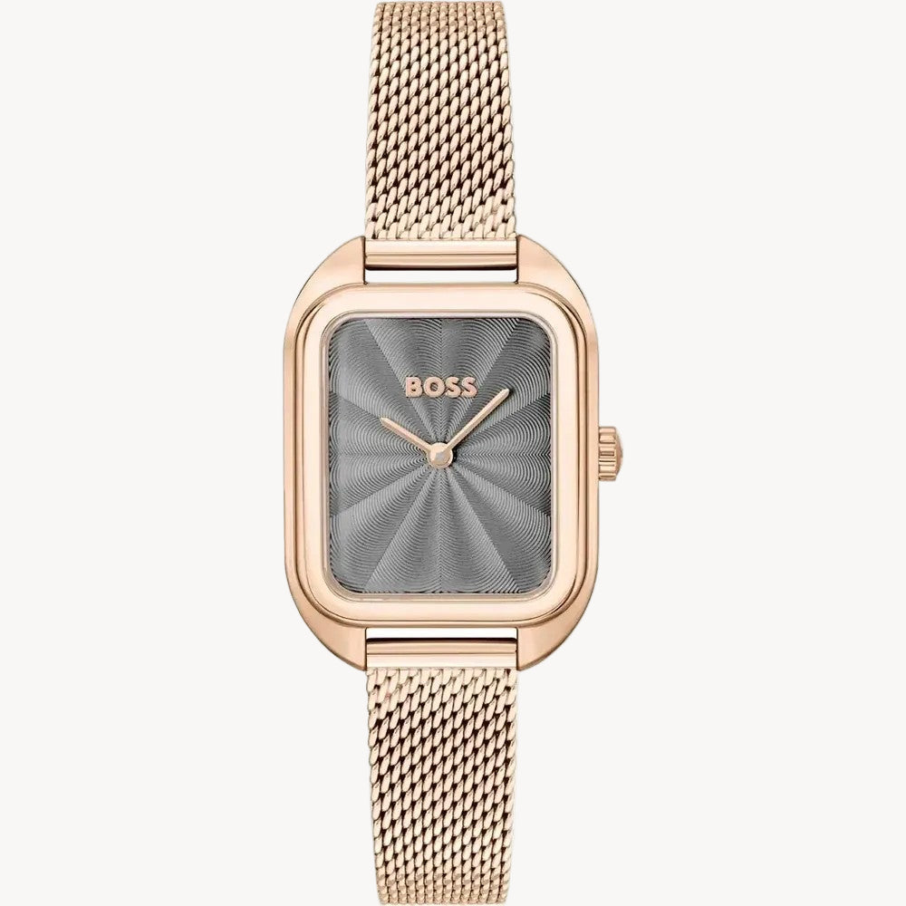 ساعة هوغو بوس 1502683 أنالوج بمينا رمادي للنساء