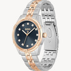 Hugo Boss 1502709 Two-Tone Steel Blue Dial Slim Women's Watch