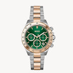 ساعة هوغو بوس 1502762 نسائية كوارتز كرونوغراف بمينا أخضر وستانلس ستيل