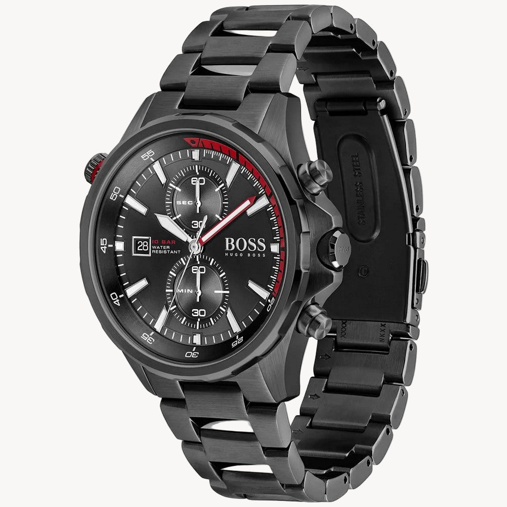 Hugo Boss 1513825 Men's Chronograph Quartz Stainless Steel Black Dial 46mm Watch