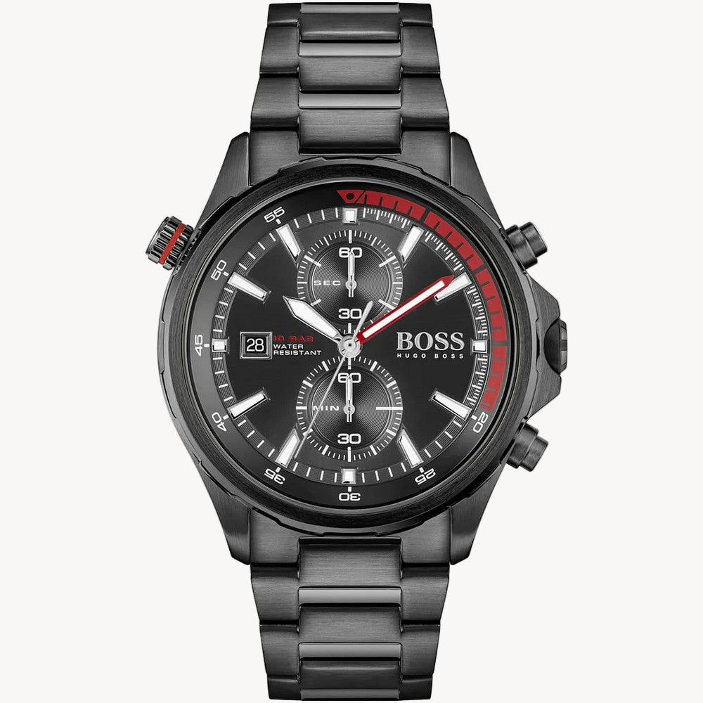 Hugo Boss 1513825 Men's Chronograph Quartz Stainless Steel Black Dial 46mm Watch
