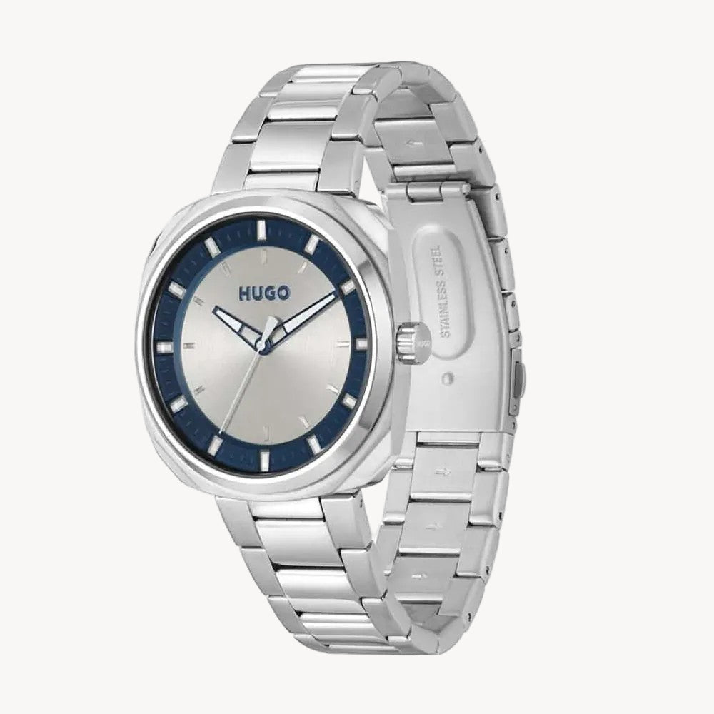 Hugo Boss 1530309 SHRILL Men's Watch Silver WHITE DIAL STAINLESS STEEL WATCH