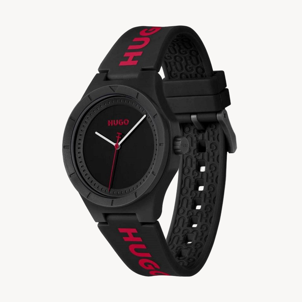 Hugo Boss 1530343 Analogue Quartz Watch for Men #LIT for HIM Collection with Silicone Bracelet