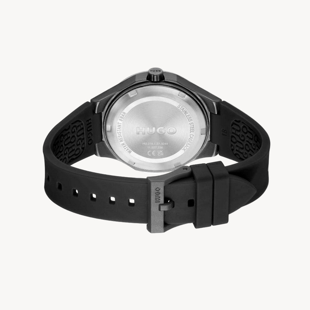 Hugo Boss 1530343 Analogue Quartz Watch for Men #LIT for HIM Collection with Silicone Bracelet