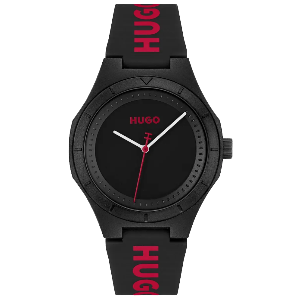Hugo Boss 1530343 Analogue Quartz Watch for Men #LIT for HIM Collection with Silicone Bracelet
