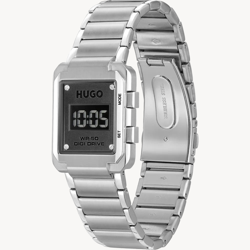 Hugo Boss 1530356 #Thrive Digital Qtz Digi Black Rectangle Dial Men's Watch