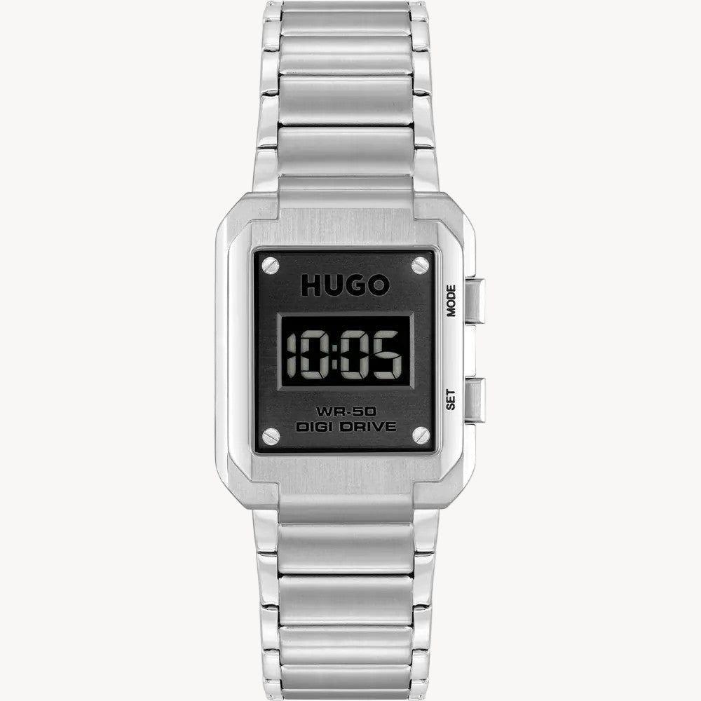 Hugo Boss 1530356 #Thrive Digital Qtz Digi Black Rectangle Dial Men's Watch