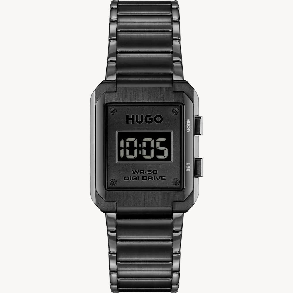 Hugo Boss 1530358 #Thrive Digital Qtz Digi Black Rectangle Dial Men's Watch