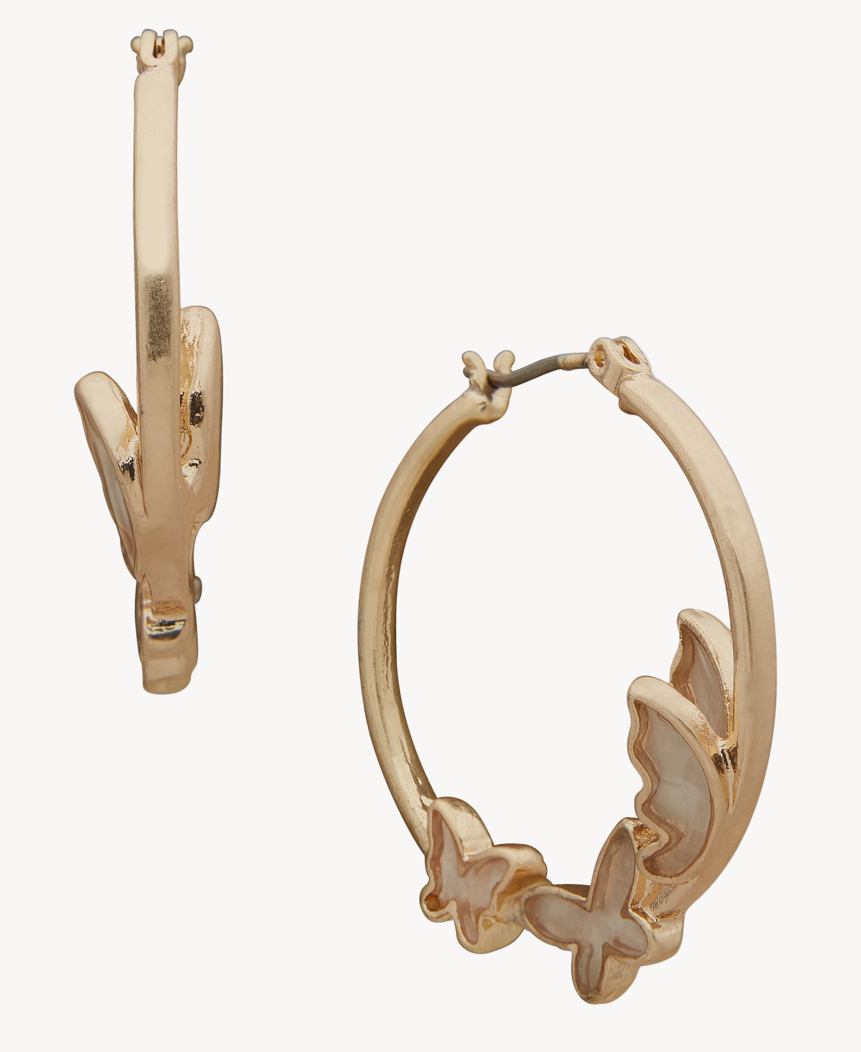 أقراط لونا وليلي LON-15G00197 على شكل فراشة