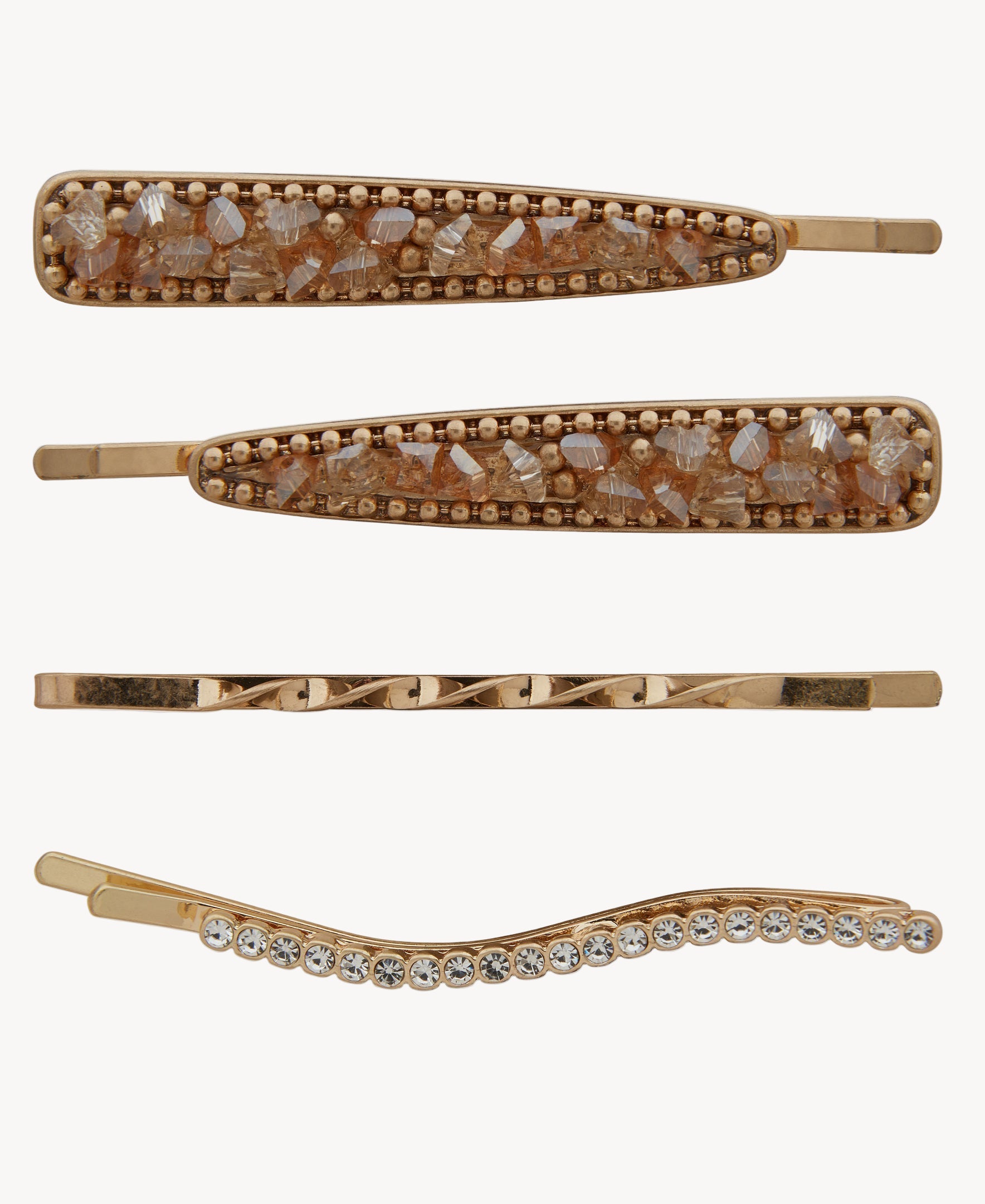 مجموعة مشابك الشعر المزينة بخرز الكريستال من لونا وليلي 15H00065