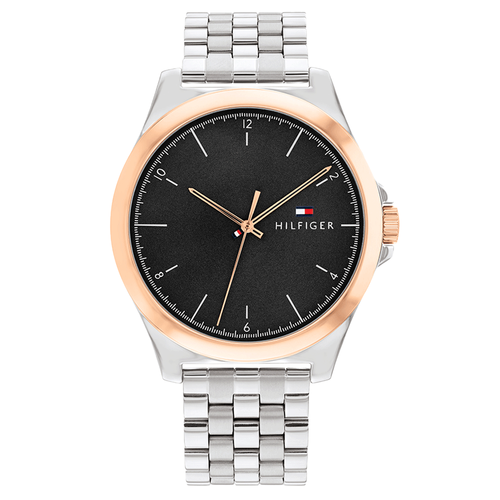 ساعة تومي هيلفيغر نوريس 1710545 - 42 مم - رجالية سوداء
