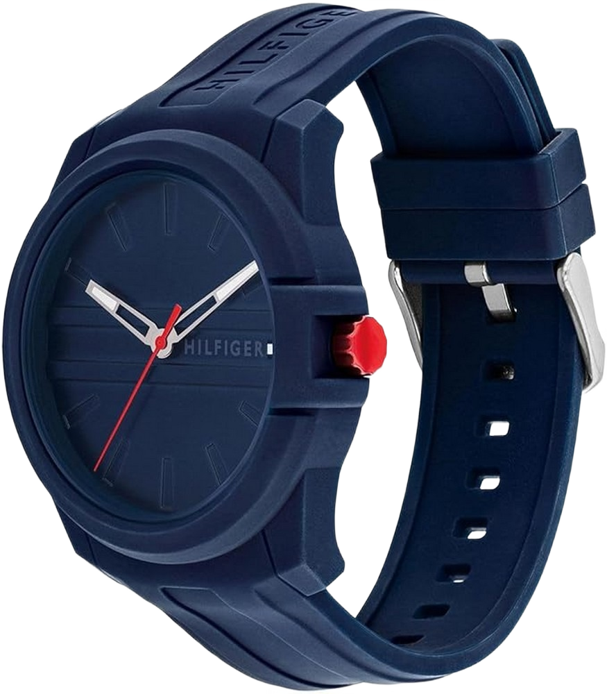 TOMMY HILFIGER  1710595 MEN'S NAVY DIAL NAVY SILICONE WATCH