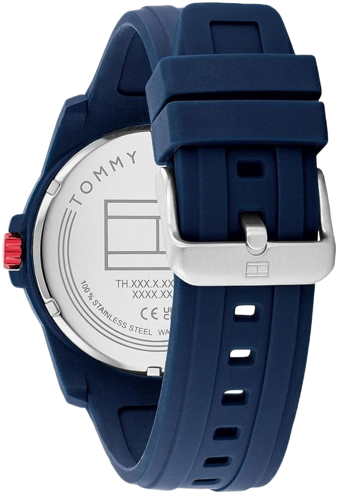 TOMMY HILFIGER  1710595 MEN'S NAVY DIAL NAVY SILICONE WATCH