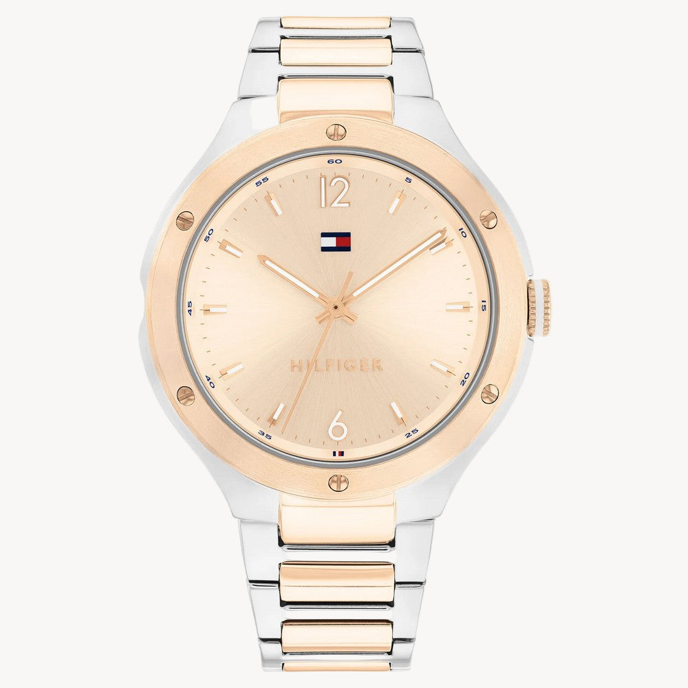 Tommy Hilfiger Naomi Women’s Two-Tone Watch 1782476 – Rose-Gold Dial, 38 mm