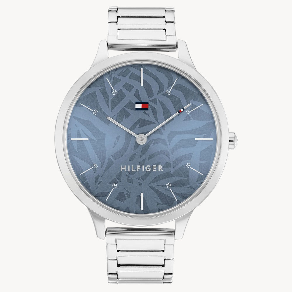 Tommy Hilfiger Samantha Women’s Blue Botanical Dial Watch 1782496 – 40 mm