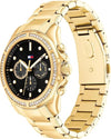 Tommy Hilfiger 1782570 Women's Black Dial Gold-Tone Multifunction Watch