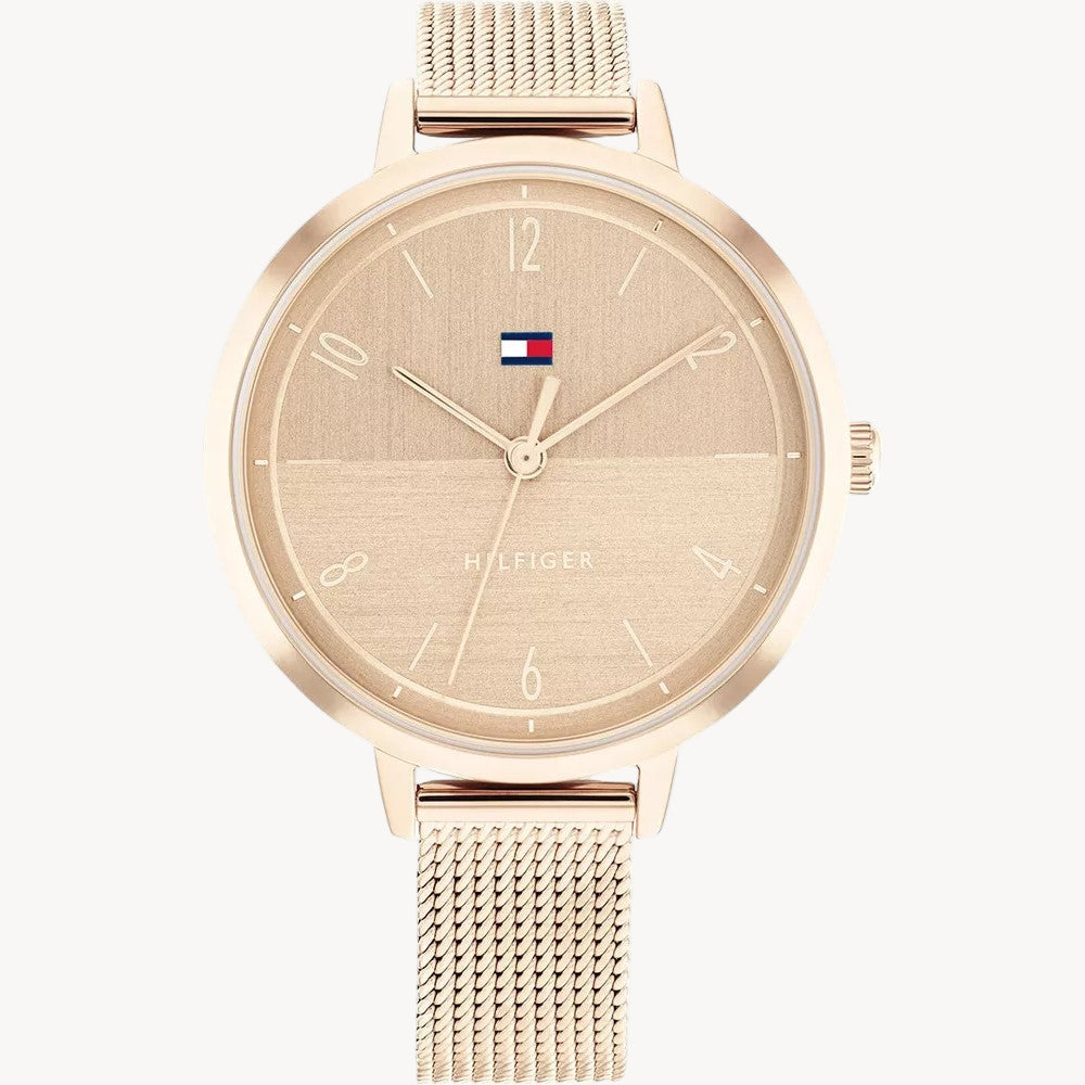 Tommy Hilfiger Florence Women’s Rose-Gold Mesh Watch 1782580 – 38 mm