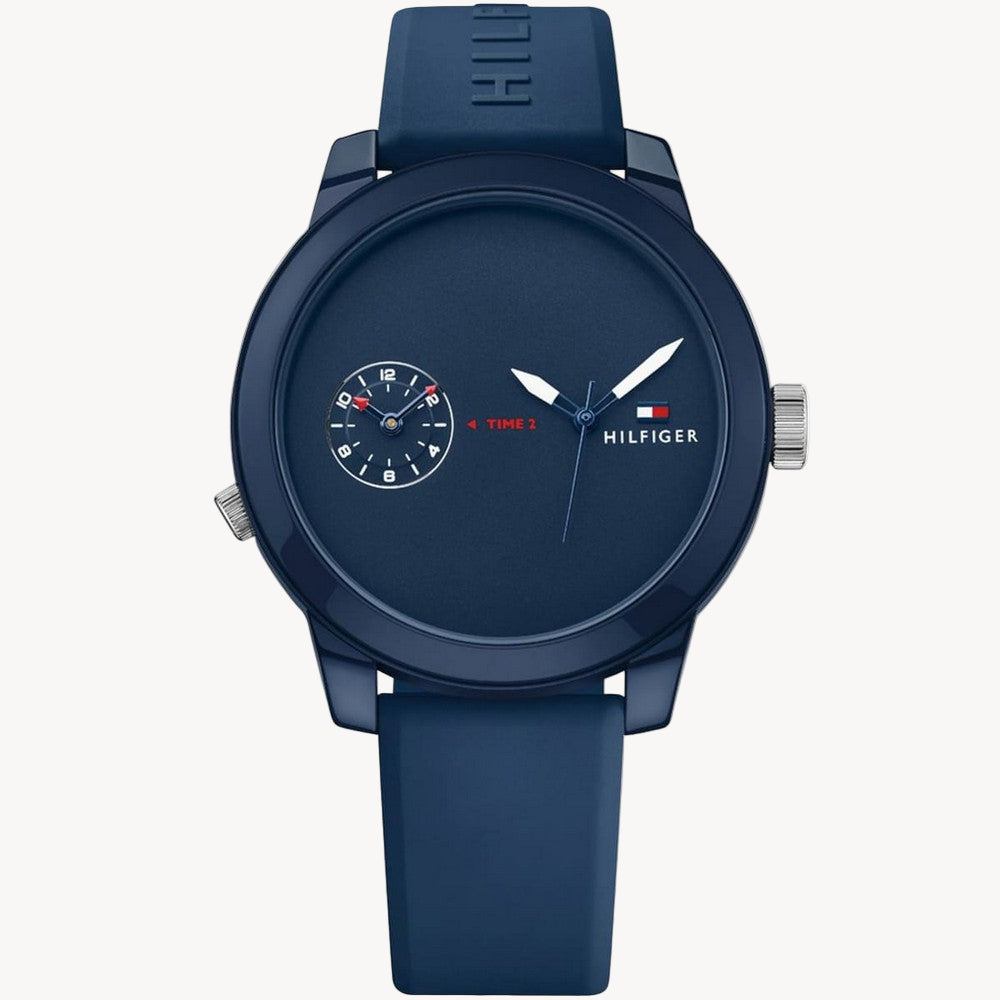 Tommy Hilfiger Curtis Men’s Blue Dial Stainless Steel Watch 1791171 – 44 mm