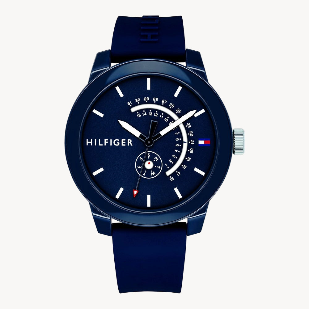 Tommy Hilfiger Denim Sport Men’s Blue Silicone Watch 1791482 – 44 mm