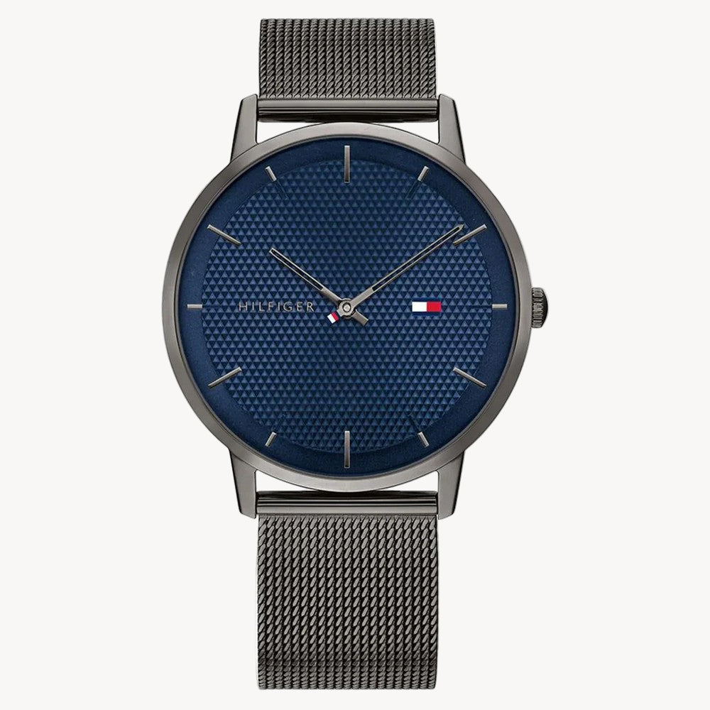 Tommy Hilfiger James Slim Men’s Blue Textured Dial Watch 1791656 – 41 mm