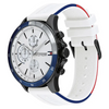 Tommy Hilfiger Bank Men's White Dial Silicone Watch 1791723